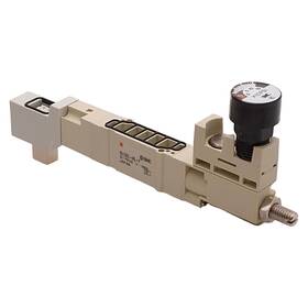 Sv1000-n5-p Smc Interface Regulator Odd Station 14-100psi Set 0-150psi Gauge