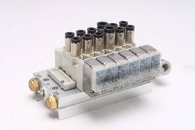 Sy3120-5lzd-m5 Smc 6x Solenoid Air Valve With Manifold