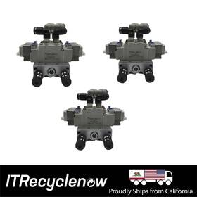 Sy5220-5lze-01 Smc Lot Of 3x Solenoid Valve With Mount And Filters