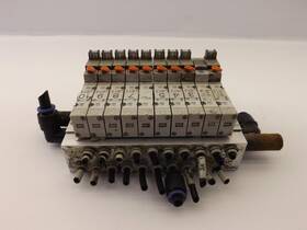 Sye140-5m0ze Smc Lot Of 10 Sy3140-5lz Solenoid Valve Assembly With Manifold T39464