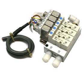 Syj3140-5l0z Smc 4 Solenoid Valve With Manifold Base 24vdc 0.15 To 0.7 Mpa
