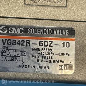 Vg342r-5dz-10 Smc Vg/vga Solenoid Valve 7727
