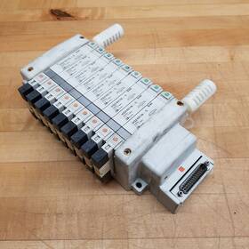 Vqc2301n-5 Smc Vq2401n-5 Pneumatic Valve Assembly 9 Valves - Used