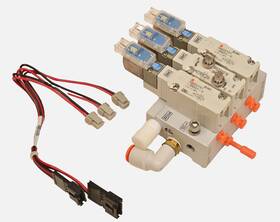 Vq2151s-5m01-c Smc Vqz2151-5m01-c 3-channel Air Solenoid Valves With Manifold