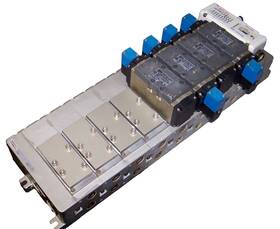 Vss8-8-fg-s-3ez-v1 Smc 8 Bank Manifold With 4 Solenoid Valves 24 Vdc Coil