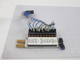 Vv5j3-s41-10-m5 Smc Lot Of 10 Solenoid Valves With Manifold T63945