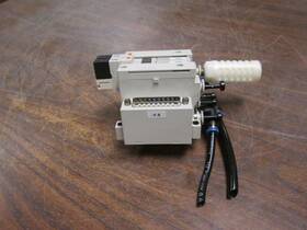 Vv5q11-02c6fuo-r-q Smc Manifold With 2 Solenoid Valves 2-slot Used