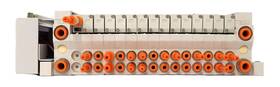 Vv5q11-ulb990135 Smc 15-port Pneumatic Manifold Assembly Working Surplus