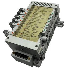 Vv5q21-08-dan00 Smc 8 Station Pnuematic Manifold Solenoid Valve Block Body