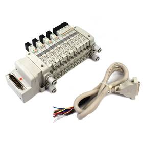 Vv5qc11-12-dam00956 Smc Base Manifold With 8 Vqc1201nr-5 4 Vvq1000-p-1-c6