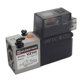 Vz110-5moz-m5 Smc Solenoid Valve 3-way Nc 0.15-0.7mpa M5 Port 24vdc Coil