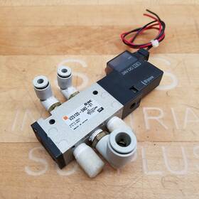 Vz5120-5mz-01 Smc 5 Port Solenoid Valve 24 Vdc Rc 1/8 Size - Used
