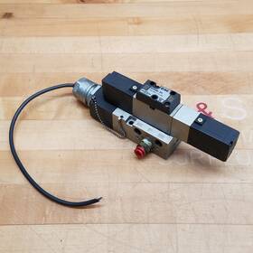 Nvfs2300-5fz Smz Solenoid Pilot Valve 24vdc With 2 Way Block - Used