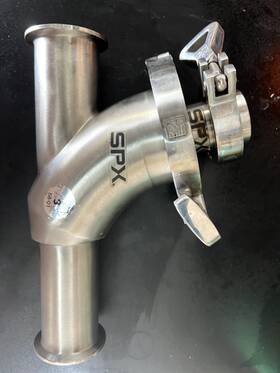 Wm45by00133 Spx Check Valve 2 Inch Waukesha Cherry-burrell Curved Offset Ball Trap