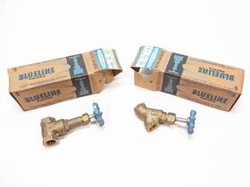 B-101 Stockham 2 Blueline Bronze Valves 3/8 Inch Globe Valve And Gate Vtg Nos Usa