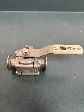 Sb76666at Svf Flow Controls Cleanflow 1 Inch 316ss Flanged Ball Valve 1500 Psi High Purity Used