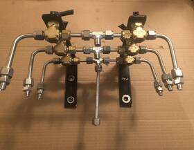 B-1gs4 Swagelok 6 Brass Toggle Valves With Stainless Steel Tubes