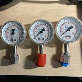 Pgu-50-pc15-l-4fsf Swagelok 1/4 Inch Vcr Gauge -30-0-15 Psi Lot Of 3
