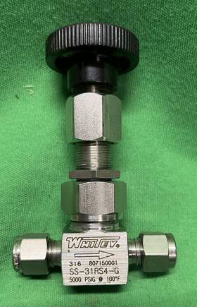 Ss-31rs4 Swagelok Medium Flow High Pressure 5000 Psi Metering Valve 1/4 Inch Tube