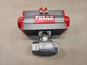 22tx1002r2sxx Triac Pneumatic Double Acting Actuator 316ss Ball Valve