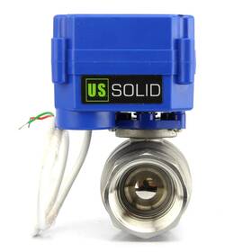 Uss-jfmsv00009 U.s. Solid Jfmsv00009 Motorized Ball Valve 1 Inch Ss Full Port 9-24 V Ac/dc 2 Wire