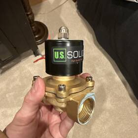 Uss2-00063 U.s. Solid 1 Inch Brass Electric Solenoid Valve 24vac Normally Closed Viton