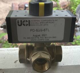 Pd-b2s-6tl Uci Manual Valve With Pneumatic Actuator Block For Air Water Oil