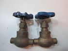 Us211y 3-8 Nibco Lot Of Bronze Solder Connection Globe Valves New