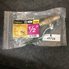 77410 Viega Propress Press Zero-lead Bronze Ball Valve 1/2 Inch