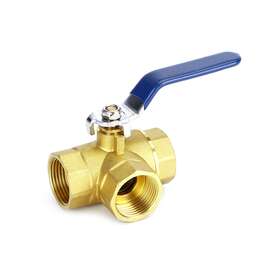I012-a025 Vipih 3-way Ball Valve Female L Port Lever Handle 1 Inch Npt Made Of Forged Brass