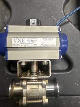 Pn63sr Vne / Accutrak Pneumatic Actuator With Stainless Ball Valve 1 Inch Tri-clamp 1000 Wog