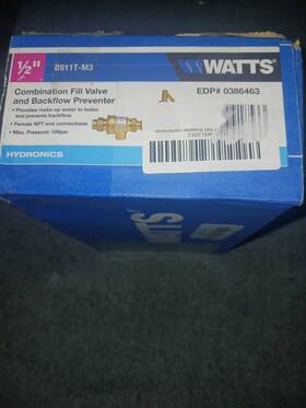 B911t-m3 Watts 1/2 Inch B911-m3 Combination Fill Valve And Backflow Preventer Threaded