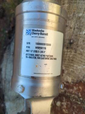 W6800115 Waukesha Cherry-burrell Spx Flow W68 Sanitary Throttling Valve 1.5 Inch Cv35 S-line Air-actuated Control