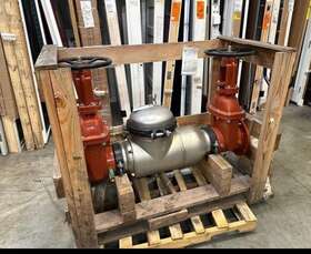 Wilkins 350astda New Zurn 6 Inch Double Check Detector Backflow Preventer