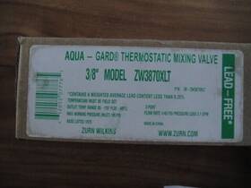 Zw3870xlt Zurn Aqua-gard Thermostatic Mixing Valve 3/8 Inch Lead-free 145 Psi Nob