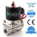 1/2" Stainless Steel Electric Solenoid Valve 24V Ac Normally Closed Viton. Fixed Price $47.59.