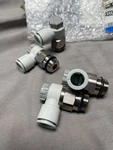New Smc AS3201F-U03-10A Unifit Adj. Flow Contr 8MM Tube Quick Conn To 3/8NPT 90. Fixed Price $8.50.