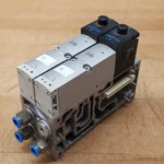 Festo VABV-S4-1S-G14-2T1 Pneumatic Assembly, W/ (2)VSVA-B-M52-AZD-A1-1T1L, 24V. Fixed Price $54.14.