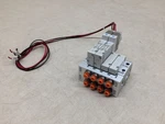 Smc VQZ1151-5L01 Solenoid Valve 0.15 0.7MPA 24VDC With Manifold. Fixed Price $110.00.
