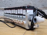 Humphrey Station Pneumatic Solenoid Manifold W/ (10) S410 24VDC 4.5W Valves. Fixed Price $249.00.