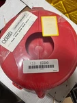 New Brady Gate Valve Lockout 6-1/2"-10", (prinzing SD08 Safetee Donut). Fixed Price $35.00.