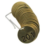 Brady 23208 Numbered Tag SET,BRASS,1 1/2IN W,PK25 20TD87. Fixed Price $64.99.