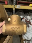 Hammond Swing Check Valve 967, 4" Fnpt, Brass, 200 Psi Wog, Marine. Fixed Price $300.00.