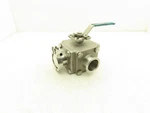 Vne 68-00 2" Sanitary Tri-clamp Ball Valve 3-WAY Stainless With 1 Cap And. Fixed Price $218.49.