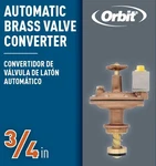Orbit 57034 3/4" Brass Automatic Converter Sprinkler Valve With Flow Control. Fixed Price $39.00.