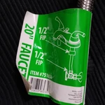 Homewerks 20" Faucet Supply Line 1/2" Fip X Braided Stainless Steel New. Fixed Price $9.97.
