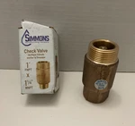 Simmons In. F X 1-1/4 Silicon Bronze Spring Loaded Check Valve 617SB. Fixed Price $32.23.