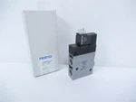 241734 New In Box; Festo CPE24-M1H-3GL-3/8 Valve 3/2NCAIR Spr G3/8 24VDC 163165. Fixed Price $105.07.