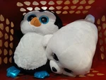 Ty Jumbo Beanie Boos - Icy (21") & Waddles (15") Full Size Plush (set Of 2). Fixed Price $12.99.