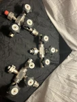 Lot Of Asge SG3897 Cross Valves Inlet/purge/vent 316 Stainless Steel. Fixed Price $279.00.